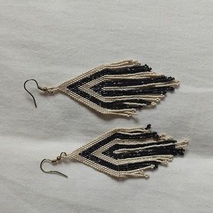Ink+Alloy Dangle Beaded Earrings